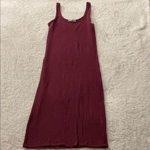 Fashion Nova Burgundy Midi Dress